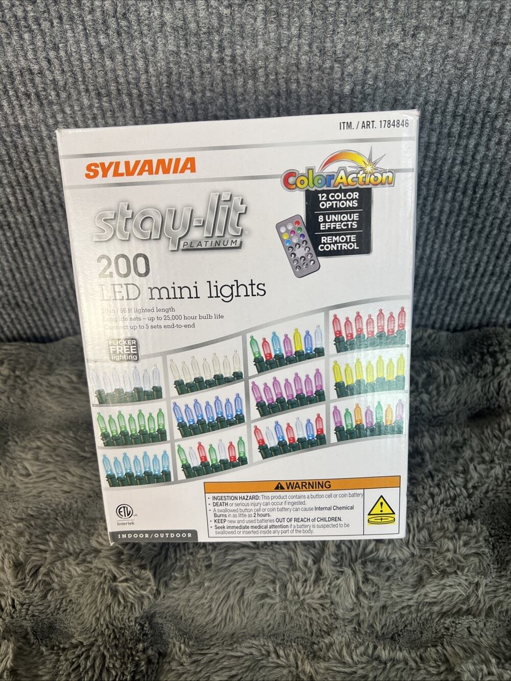 Sylvania Stay Lit Platinum 200 LED Mini Lights 12 Color Options 66 Ft 66 Foot Se